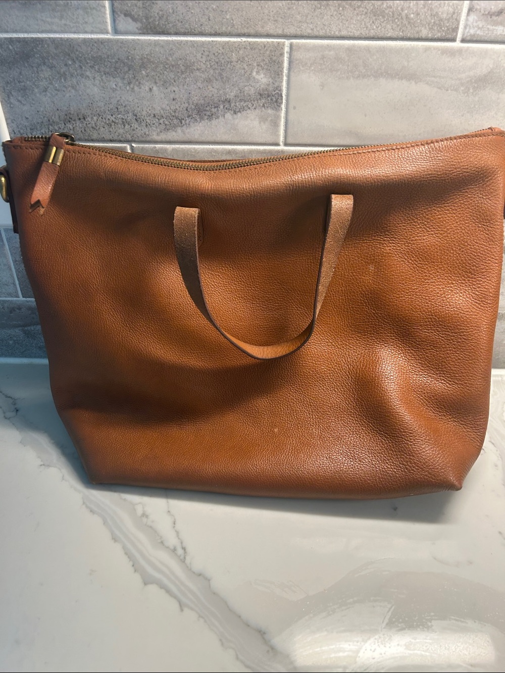 Madewell Tan Leather Tote